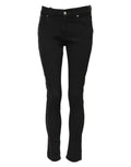 Dolce & Gabbana Black Cotton Skinny Mid Waist Denim Jeans - Eljoys Fashion 
