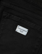 Dolce & Gabbana Black Cotton Skinny Mid Waist Denim Jeans - Eljoys Fashion 