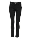 Dolce & Gabbana Black Cotton Skinny Mid Waist Denim Jeans - Eljoys Fashion 