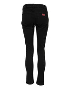 Dolce & Gabbana Black Cotton Skinny Mid Waist Denim Jeans - Eljoys Fashion 