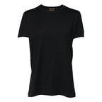 Black cotton Dolce & Gabbana short sleeve T-shirt with DG print, featuring a casual fit and stylish design.