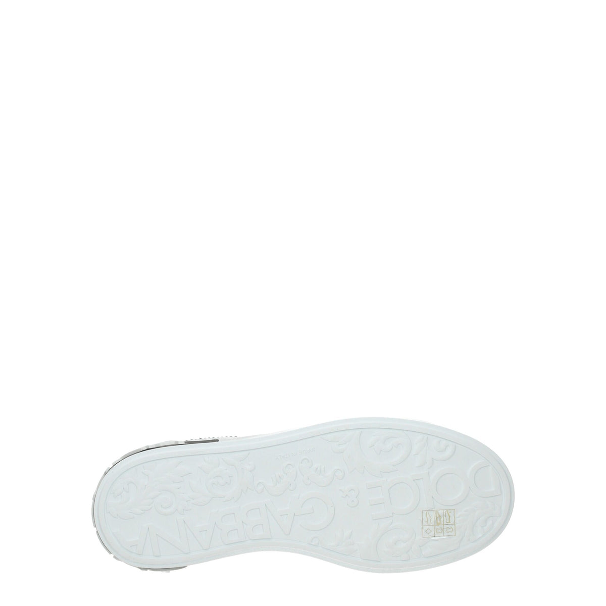 Dolce & Gabbana white leather low top sneakers with lace-up design and stylish branding, perfect for casual wear.