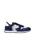 Valentino Garavani gray fabric athletic sneakers with white soles and sleek design, perfect for casual and active wear.