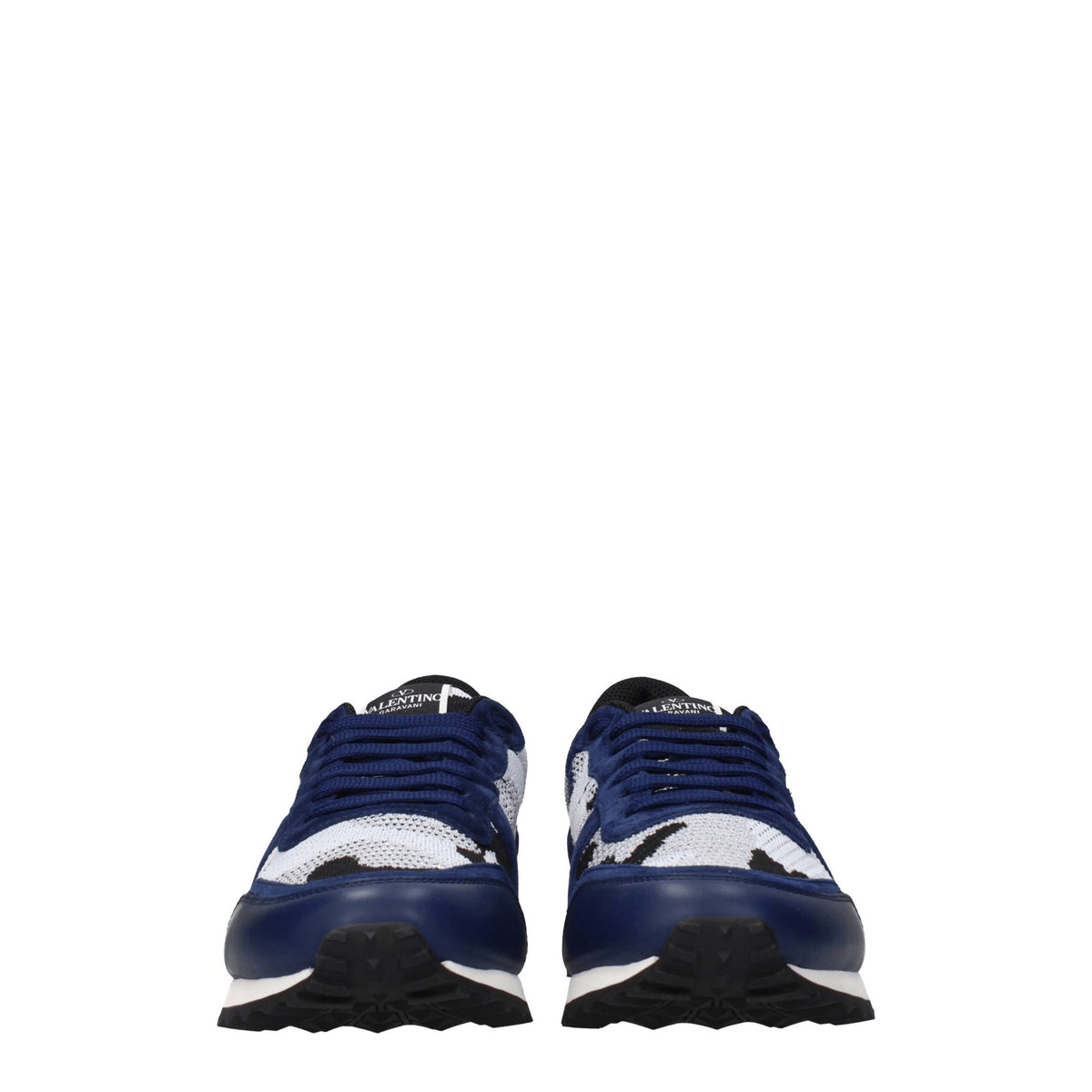 Gray Valentino Garavani Fabric Athletic Sneakers with white soles and sleek design, perfect for casual and sporty looks.