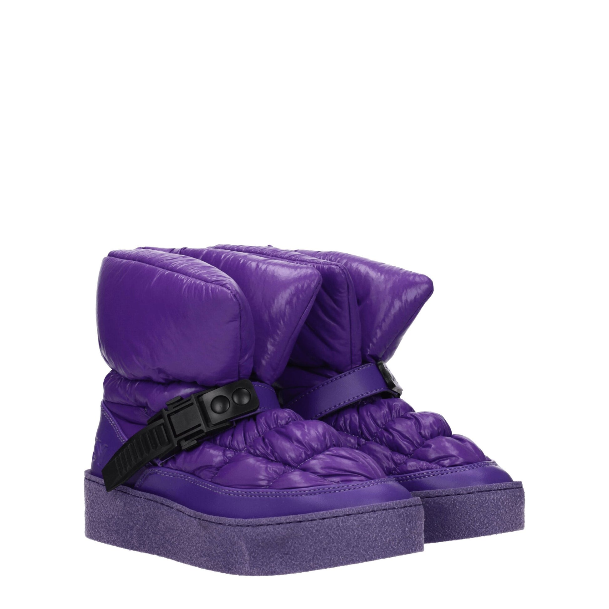 Khrisjoy Purple Polyester Ankle Boots Khrisjoy