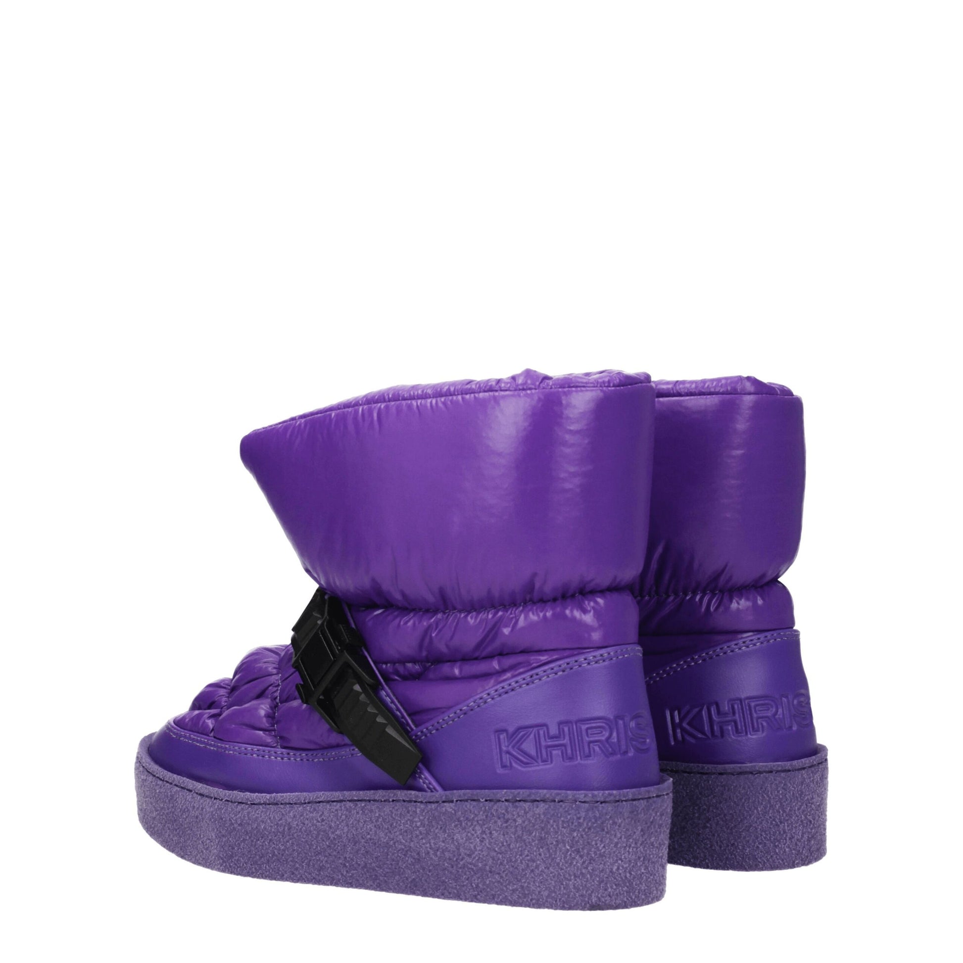 Khrisjoy Purple Polyester Ankle Boots Khrisjoy