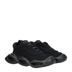Dolce & Gabbana black fabric chunky sneakers with thick soles and stylish design, perfect for modern casual wear.