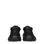 Dolce & Gabbana black fabric chunky sneakers with thick soles and stylish design, perfect for casual and fashionable looks.