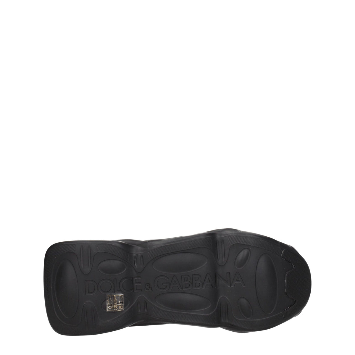 Dolce & Gabbana black fabric chunky sneakers with thick soles and stylish design, perfect for fashionable casual wear.