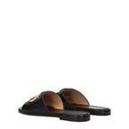 Off-White Black Leather Slippers Off-White