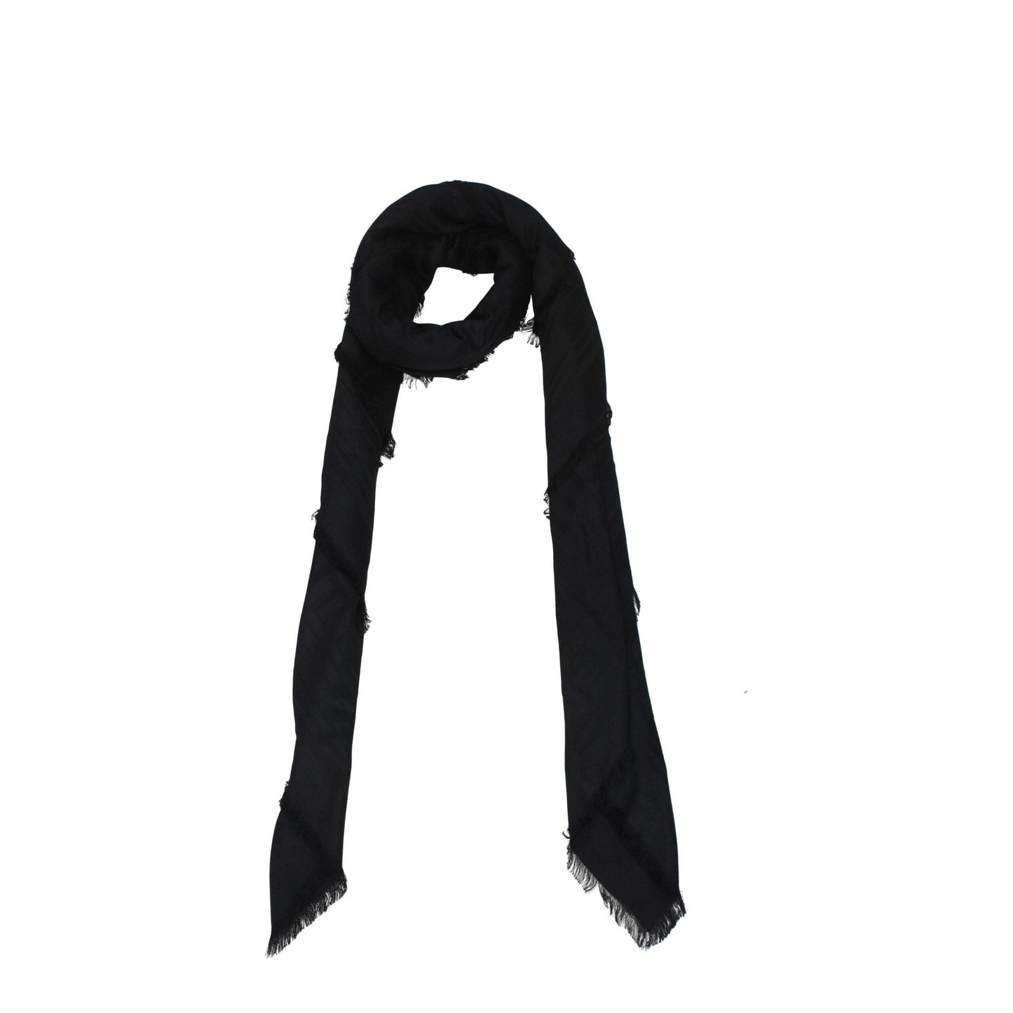 Balmain Black Viscose Foulard Balmain
