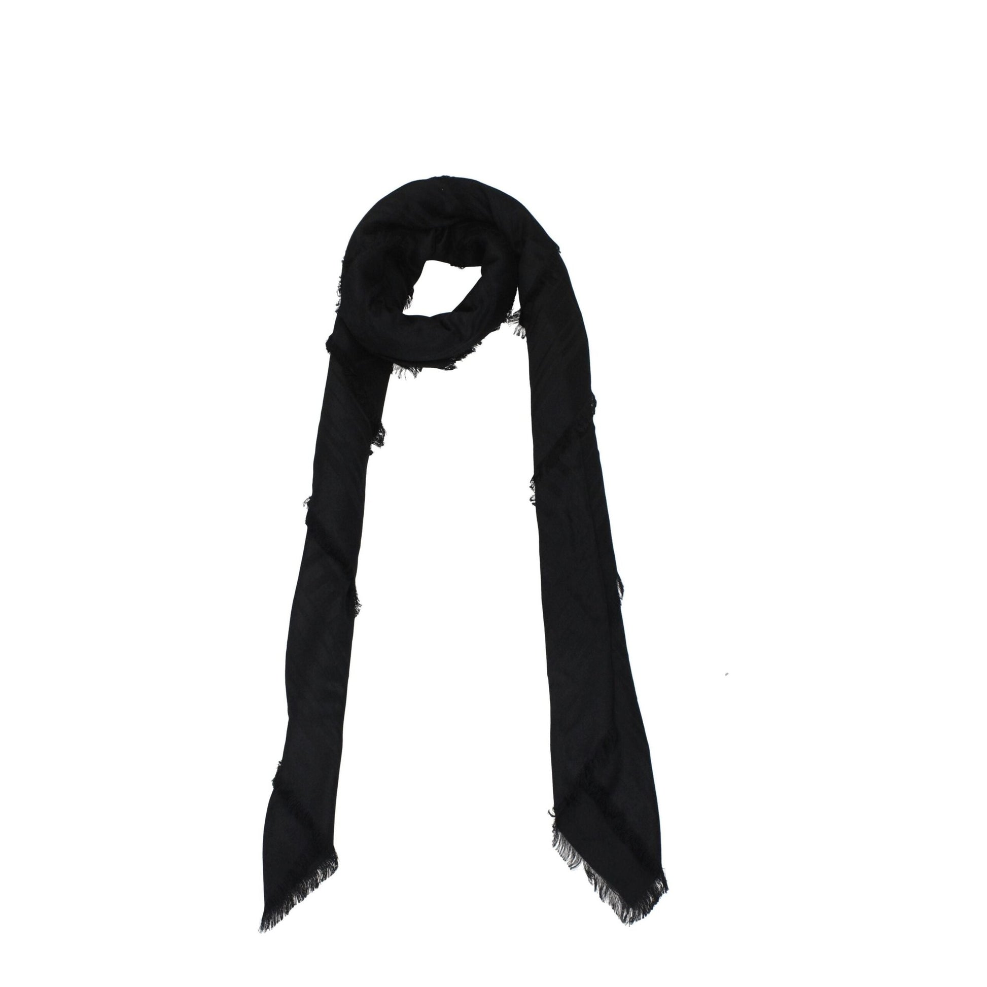 Balmain Black Viscose Foulard Balmain