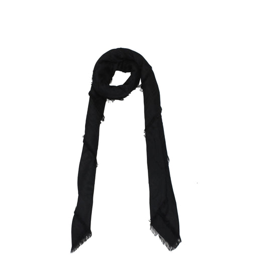 Balmain Black Viscose Foulard Balmain
