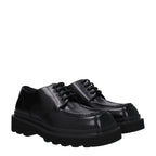Black leather Dolce & Gabbana oxford shoes and derbies with sleek design and polished finish.