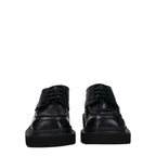 Black leather Dolce & Gabbana oxford shoes and derbies with classic lace-up design and polished finish.