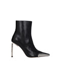 Off-White Black Leather Ankle Boots Off-White