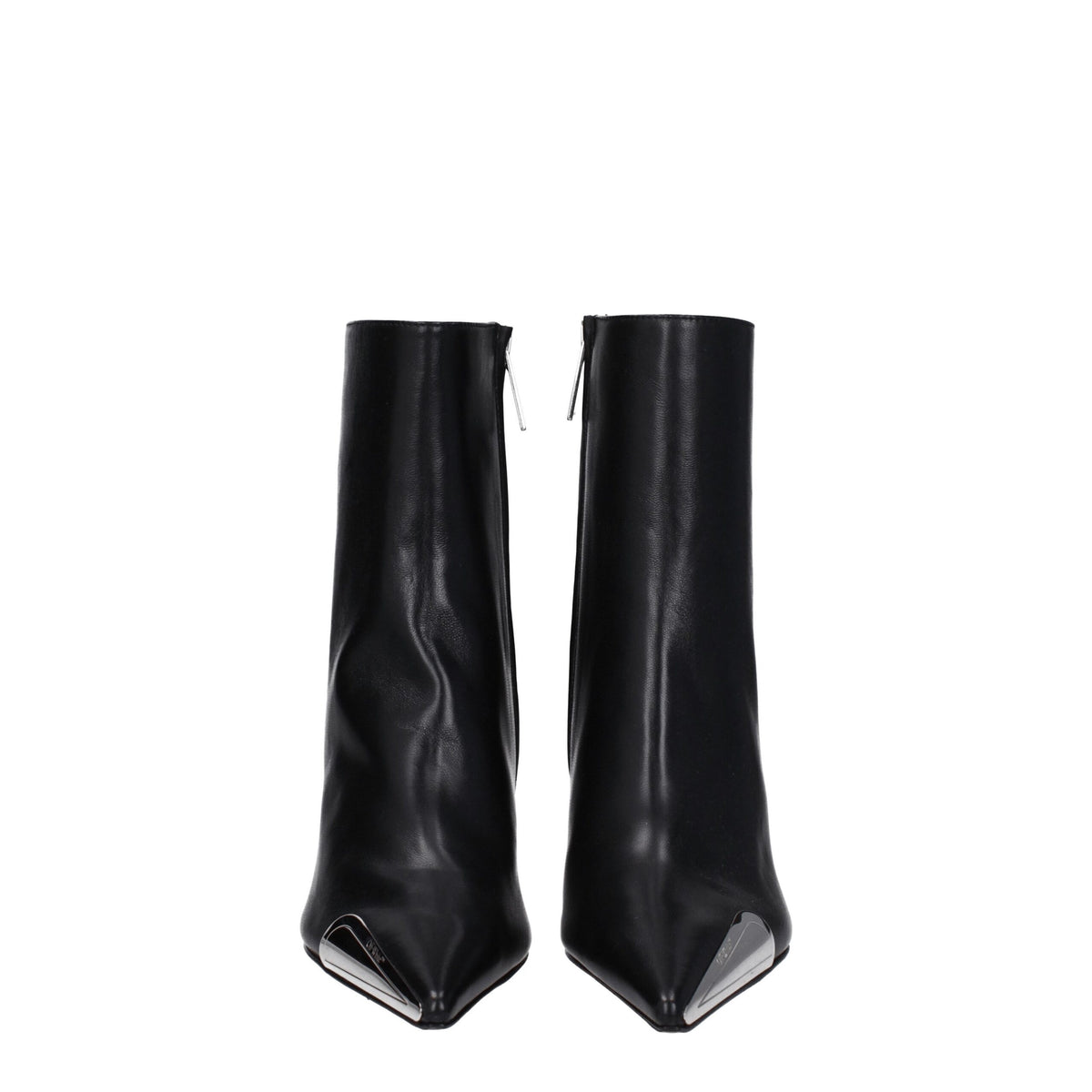 Off-White Black Leather Ankle Boots Off-White