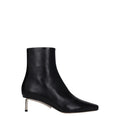 Off-White Black Leather Ankle Boots Off-White