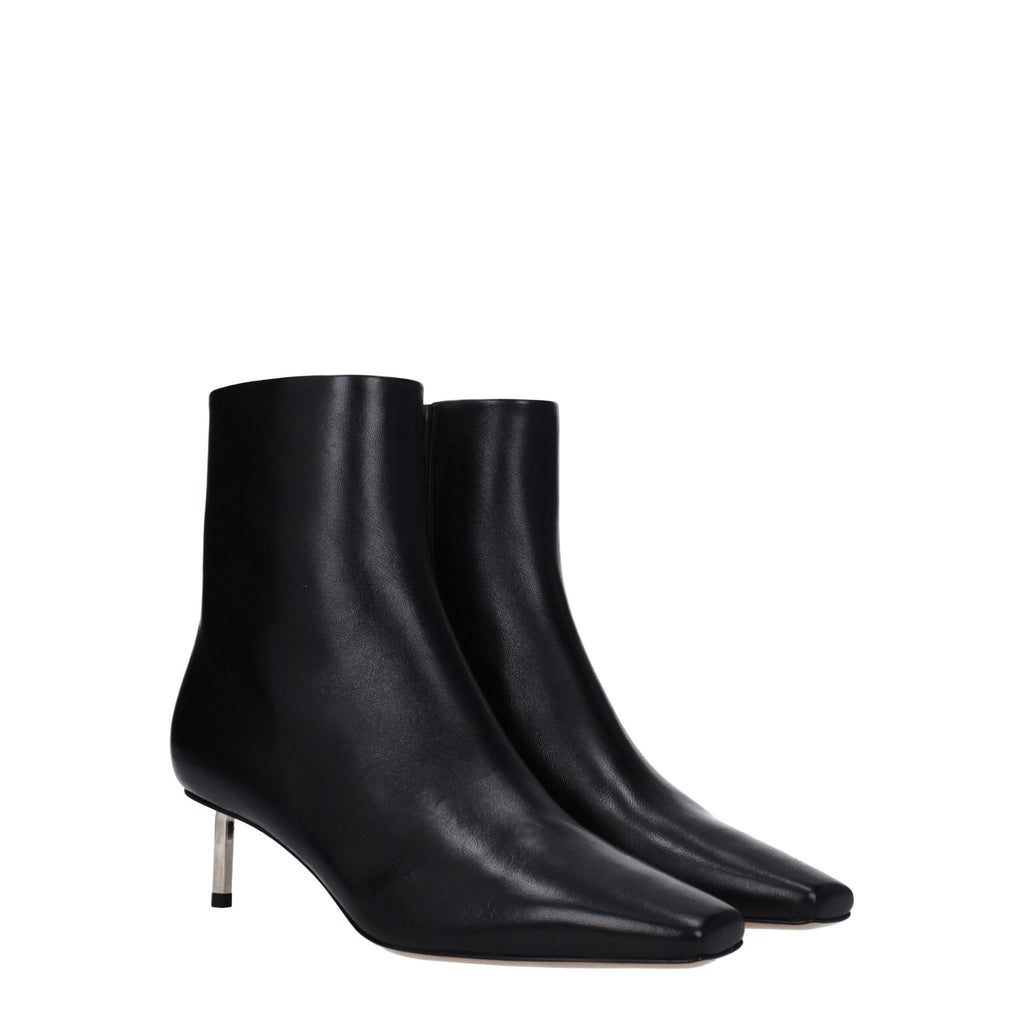 Off-White Black Leather Ankle Boots Off-White