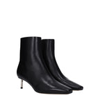 Off-White Black Leather Ankle Boots Off-White
