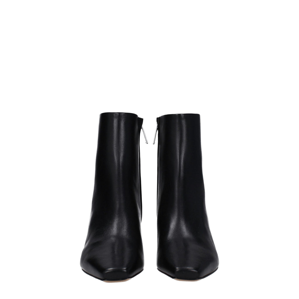 Off-White Black Leather Ankle Boots Off-White