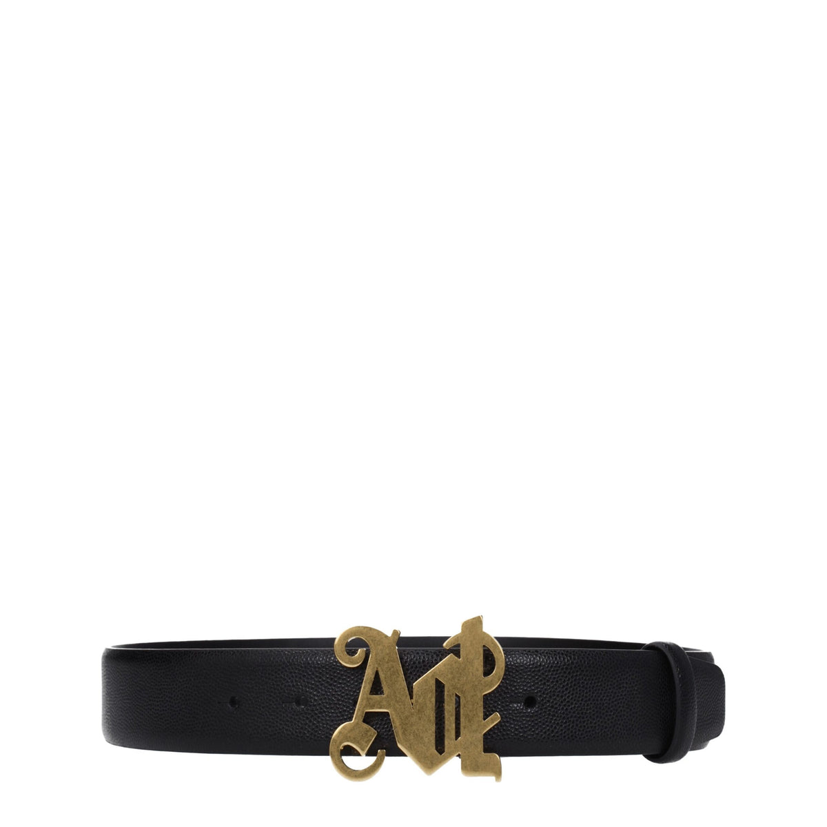 Palm Angels Black Leather Regular Belt Palm Angels