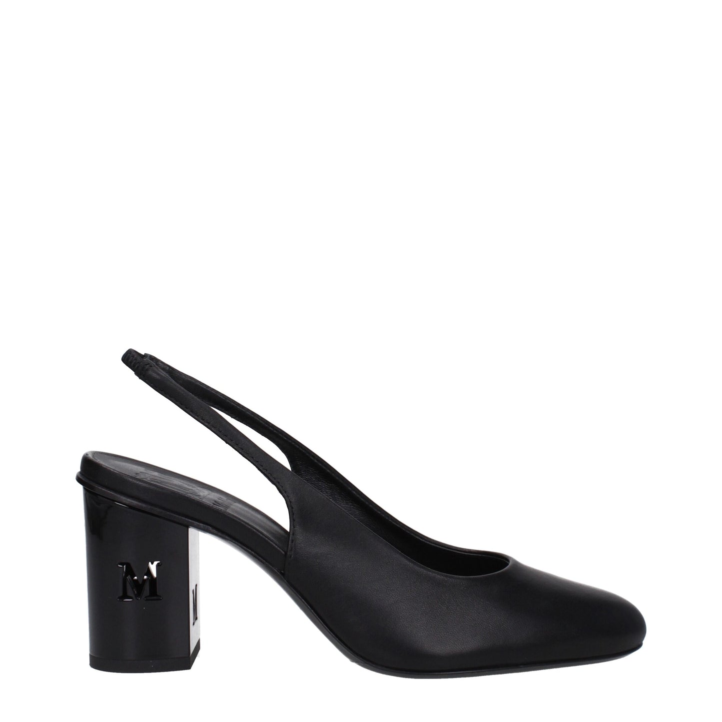 Max Mara Black Leather High Heel Pumps Max Mara