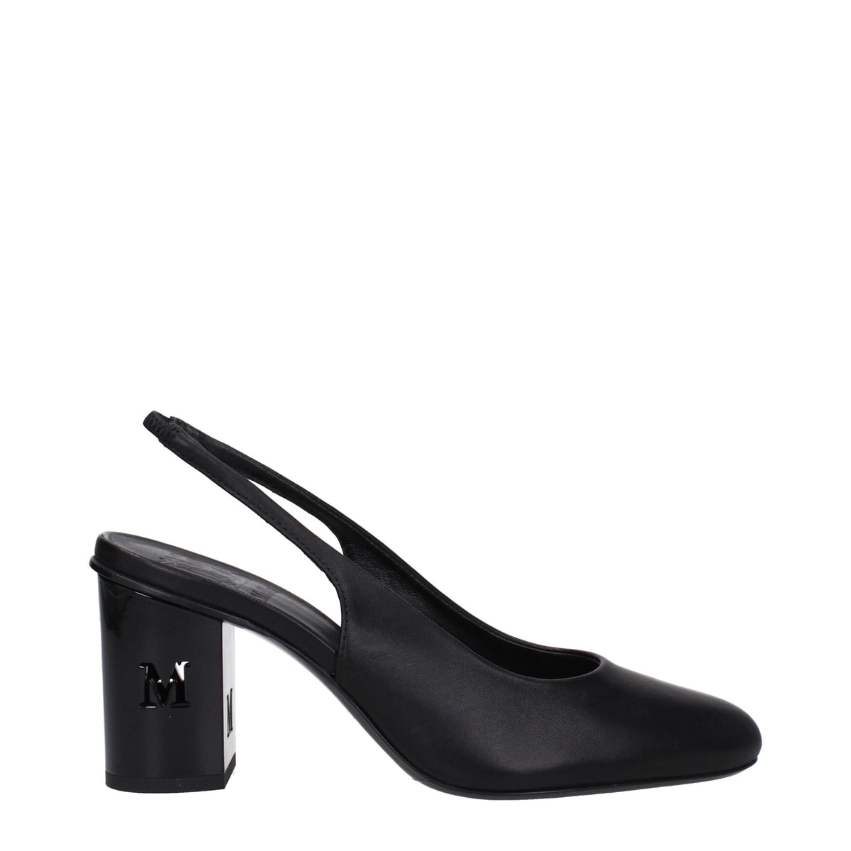 Max Mara Black Leather High Heel Pumps Max Mara