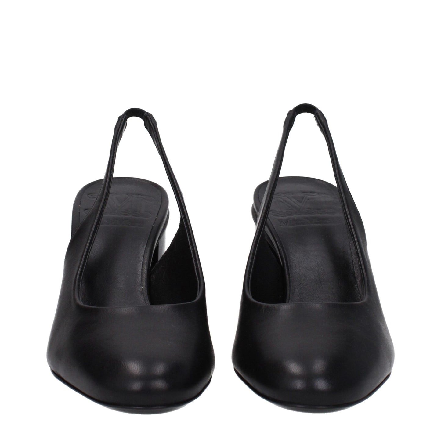 Max Mara Black Leather High Heel Pumps Max Mara