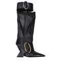 The Attico Black Leather Boots The Attico