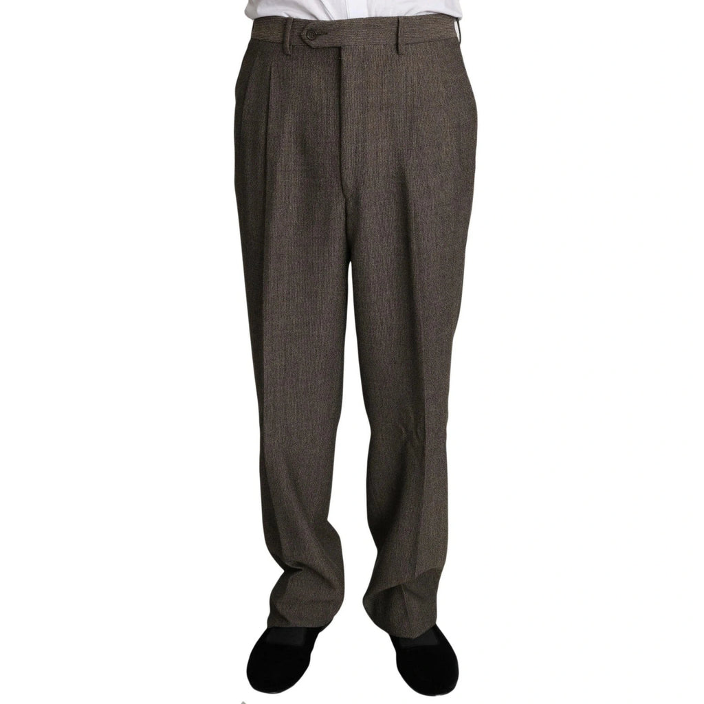 Dolce & Gabbana Brown Single Breasted Wool Suit