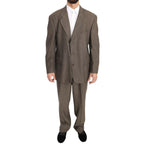 Dolce & Gabbana Brown Single Breasted Wool Suit
