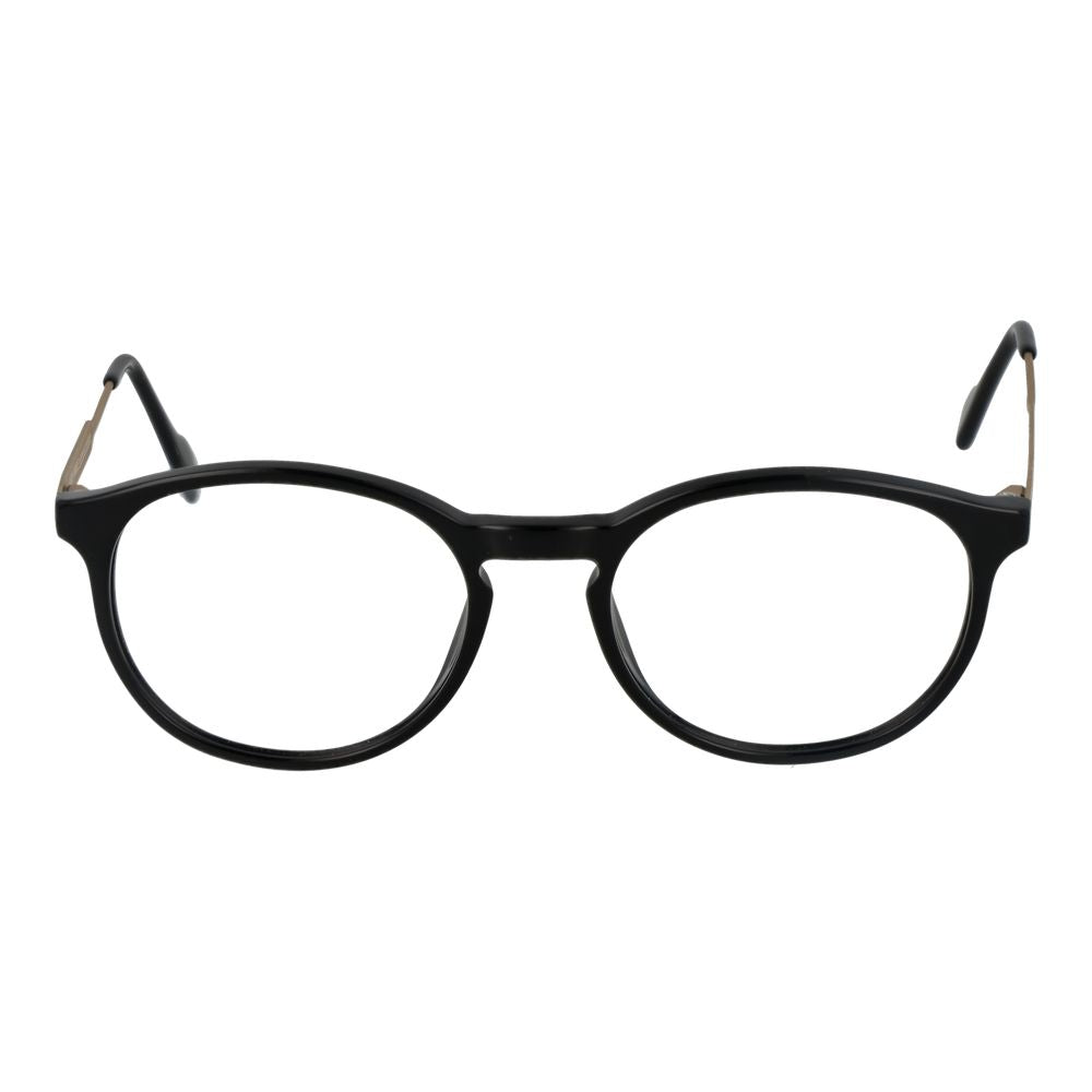 Andy Wolf black acetate glasses frames with sleek design and clear lenses, showcasing modern eyewear style.
