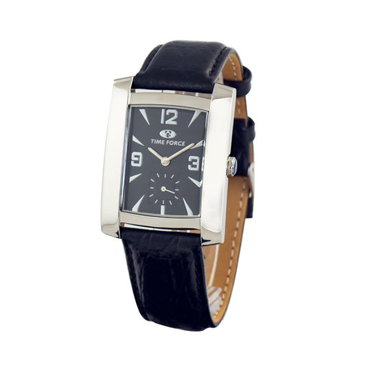 Time Force Black Leather Dress Watch Time Force