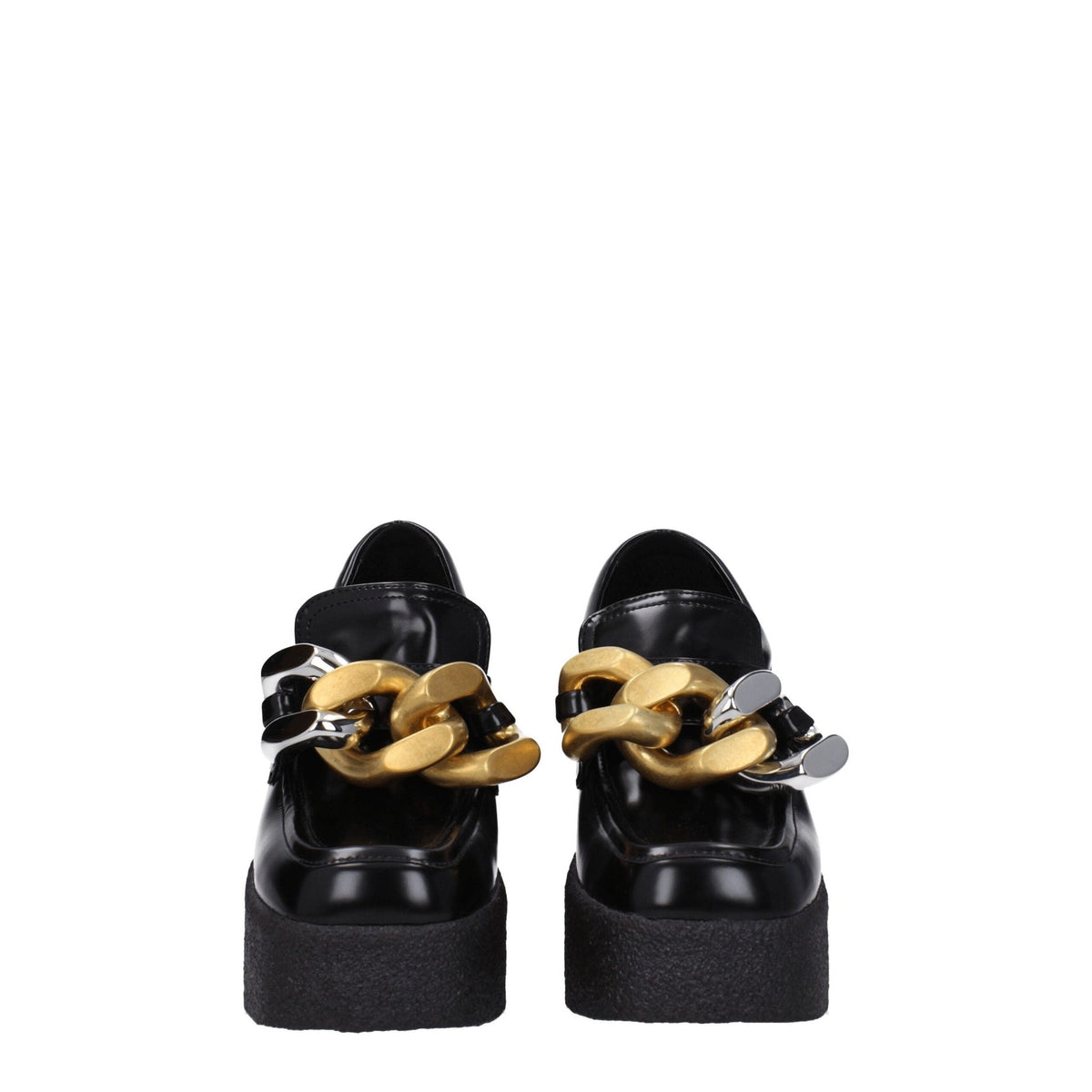 Stella McCartney Black Leather Platform Loafers Stella McCartney