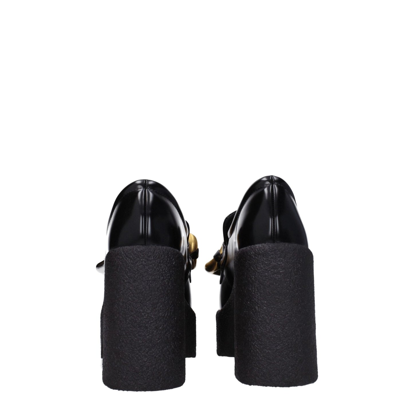 Stella McCartney Black Leather Platform Loafers Stella McCartney