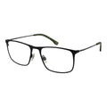 Land Rover black stainless steel glasses frames with sleek, modern design and clear lenses, showcasing durable and stylish eyewear.