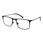 Land Rover black stainless steel glasses frames with sleek, modern design and clear lenses, showcasing durable and stylish eyewear.