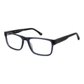 Land Rover blue acetate glasses frames showing sleek design and stylish rectangular shape on a white background.