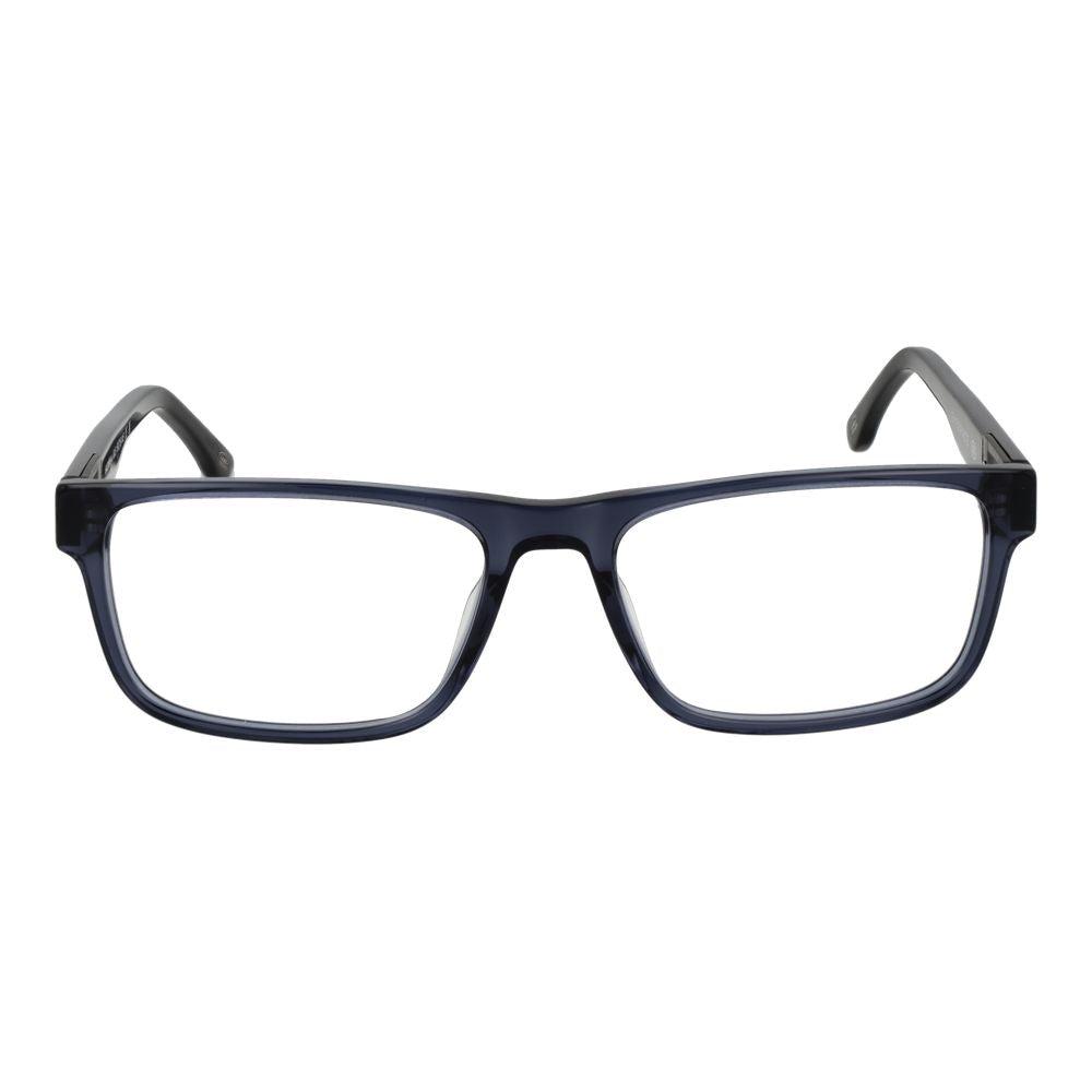 Land Rover blue acetate glasses frames with a sleek, modern design, showcasing clear lenses and stylish craftsmanship.