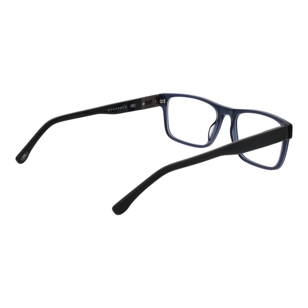 Land Rover blue acetate glasses frames with sleek design and clear lenses, showcasing durable eyewear style.