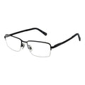 Land Rover black stainless steel glasses frames with sleek design and clear lenses, stylish eyewear for everyday wear.