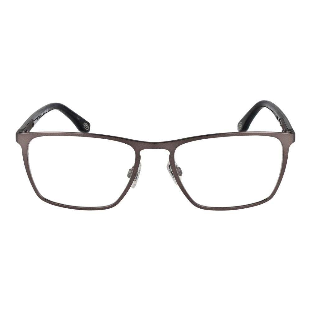 Land Rover gray stainless steel glasses with clear glass frames, stylish and durable eyewear for everyday wear