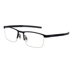 Land Rover blue stainless steel glasses frames with sleek design and metal accents, suitable for stylish eyewear.