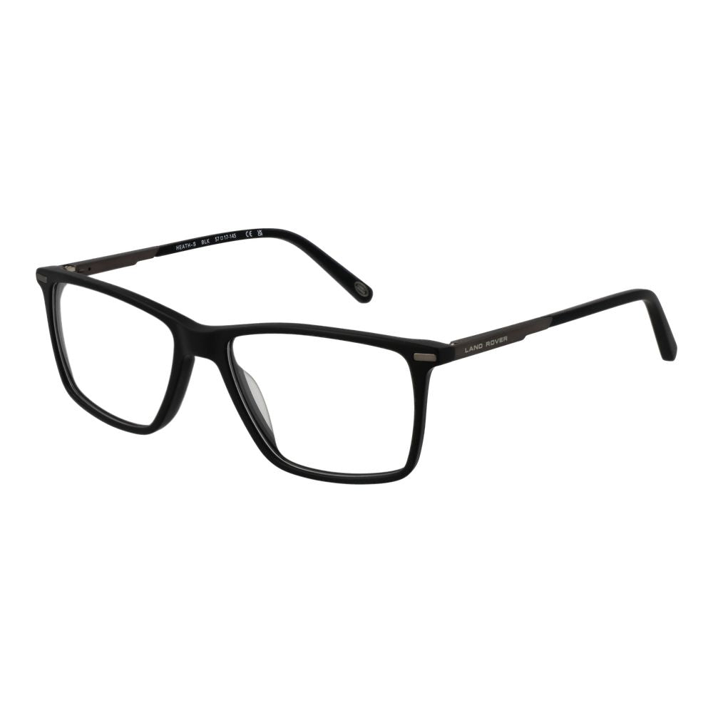 Land Rover black acetate glasses frames with clear lenses, stylish and durable eyewear for a sophisticated look.
