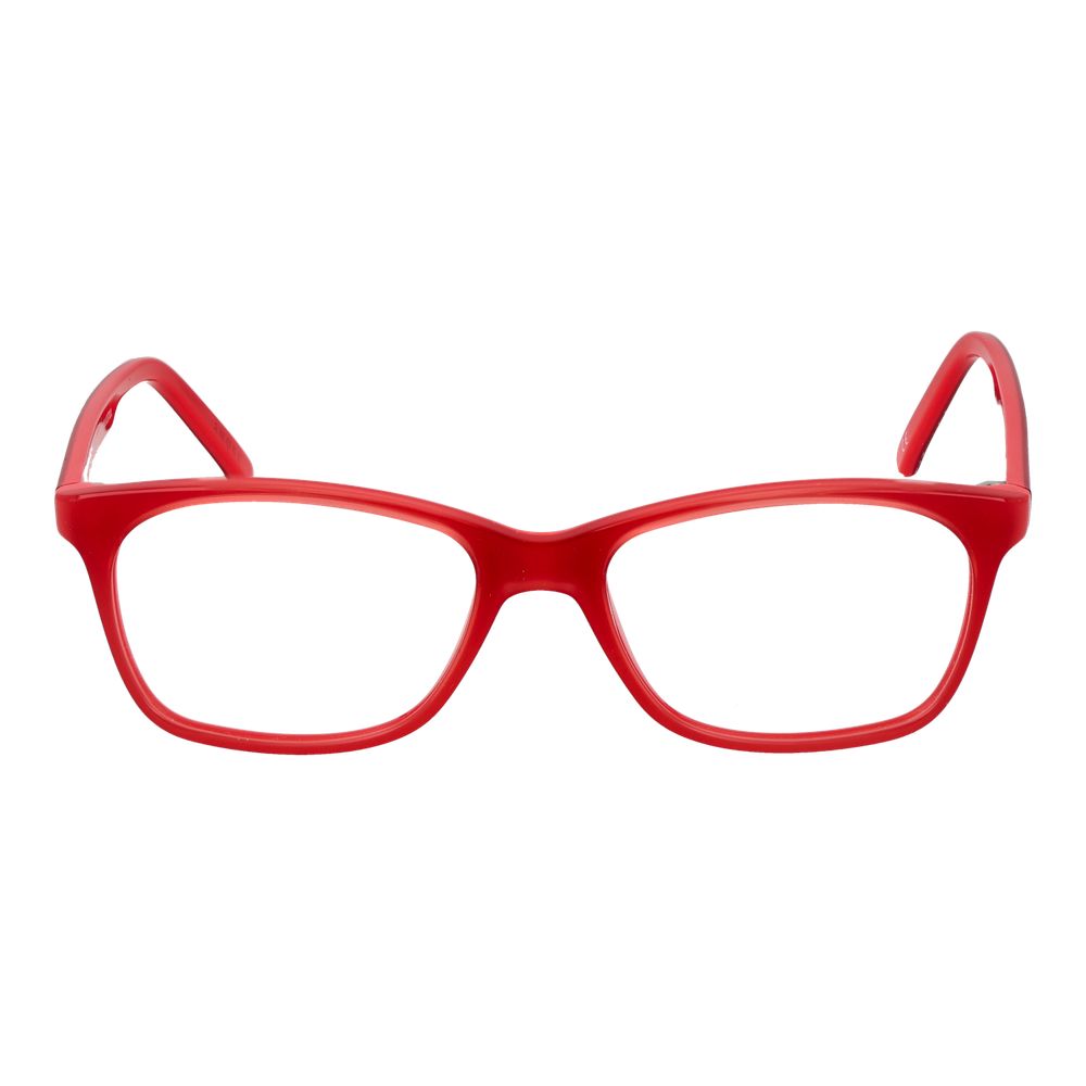 Andy Wolf red acetate glasses frames with sleek design and clear lenses, showcasing modern style and vibrant color.