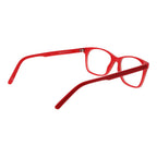 Andy Wolf red acetate glasses frames with clear lenses, stylish and lightweight eyewear for a modern look.