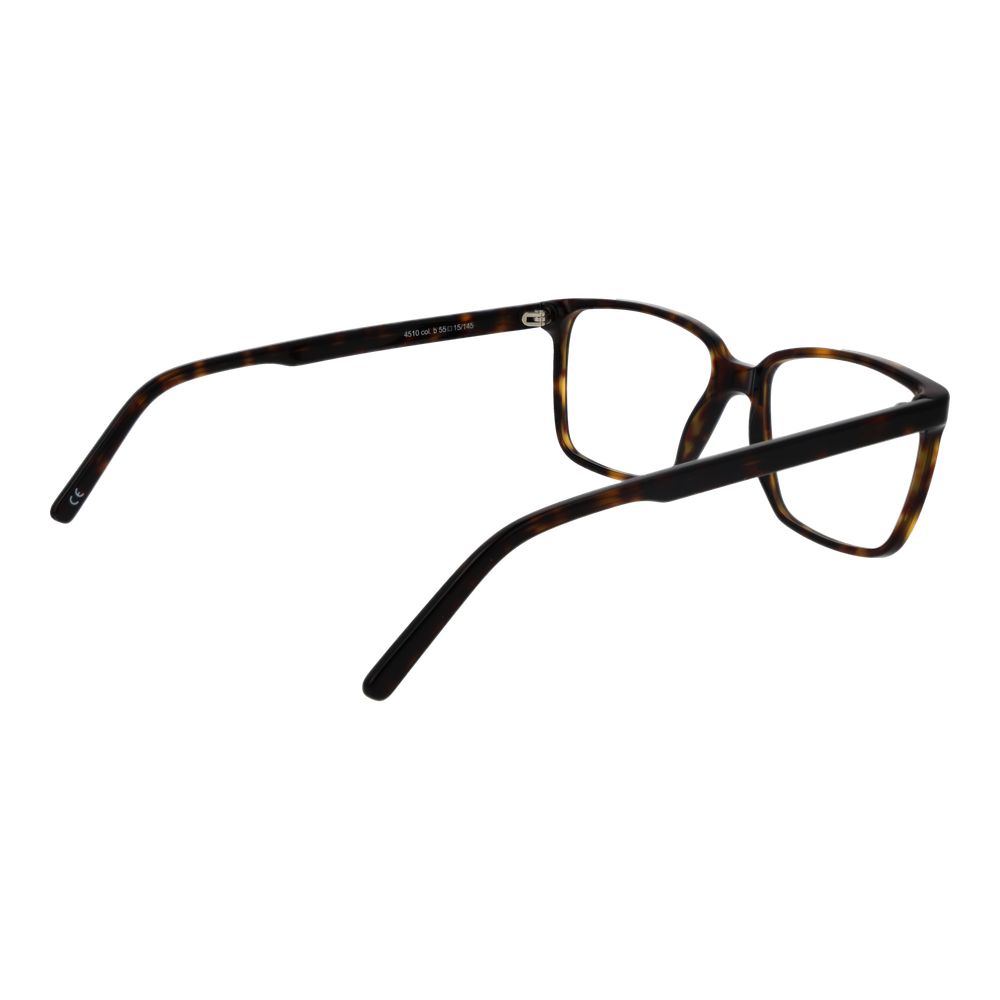 Andy Wolf brown acetate eyeglasses frames with rounded design, showcasing clear lenses and stylish craftsmanship.