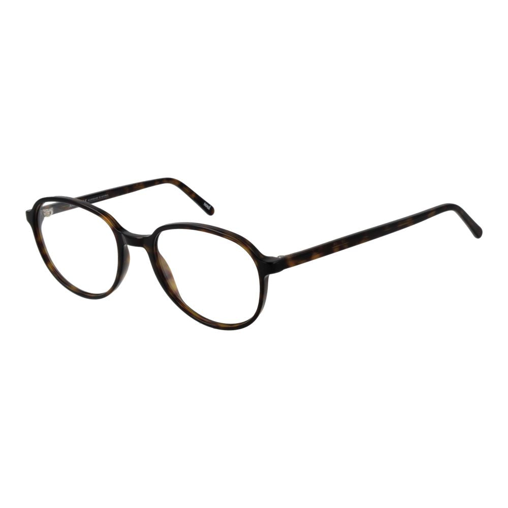 Andy Wolf brown acetate glasses frames with clear lenses, stylish and lightweight eyewear for a modern look.
