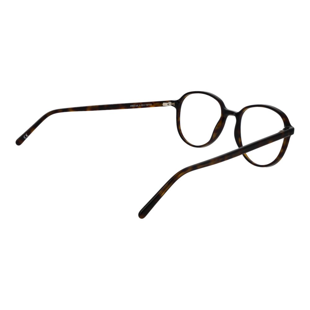 Andy Wolf brown acetate glasses frames with rounded design, showcasing stylish eyewear for a sophisticated look.